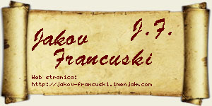 Jakov Francuski vizit kartica